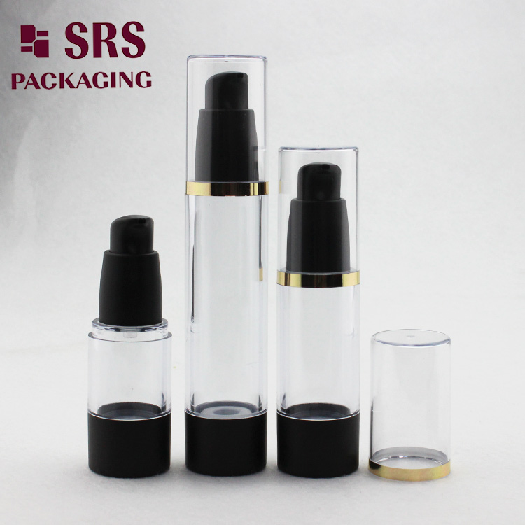 A027 AS material lotion container airless serum round bottle 
