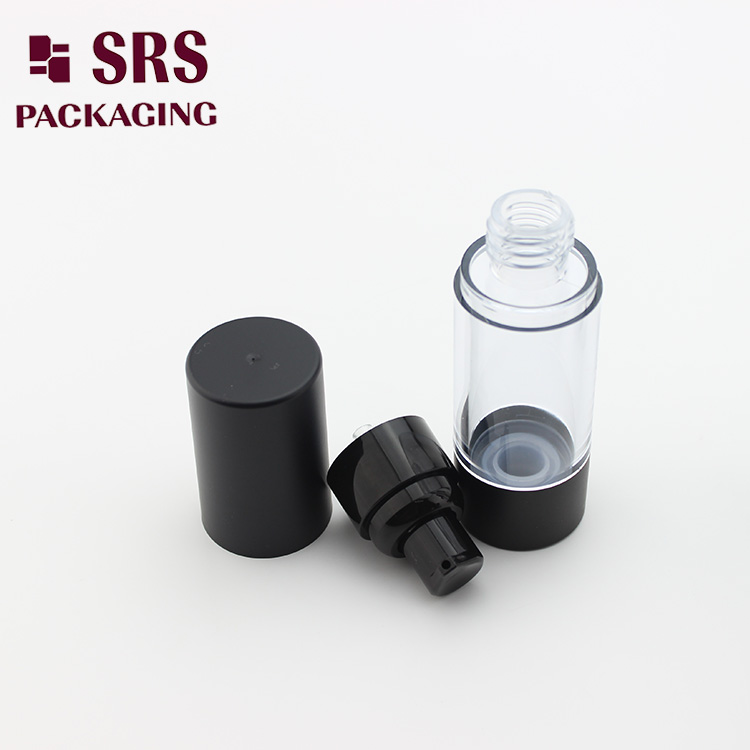 A027 AS material lotion container airless serum round bottle 