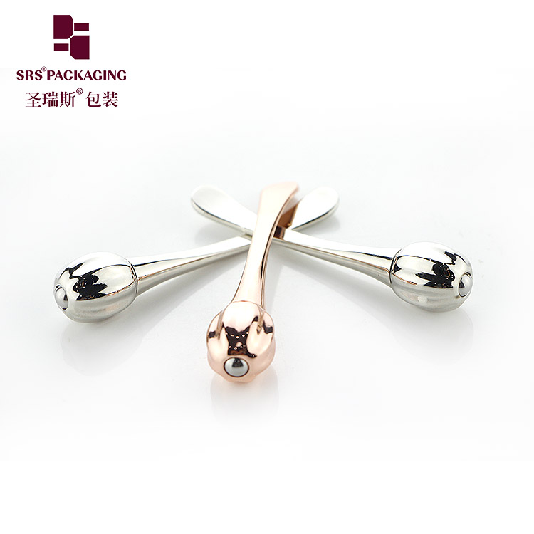 2020 Metal Single Roller Facial Lift Anti-Aging Massaging Tool Manual With Cream Digging Spoon