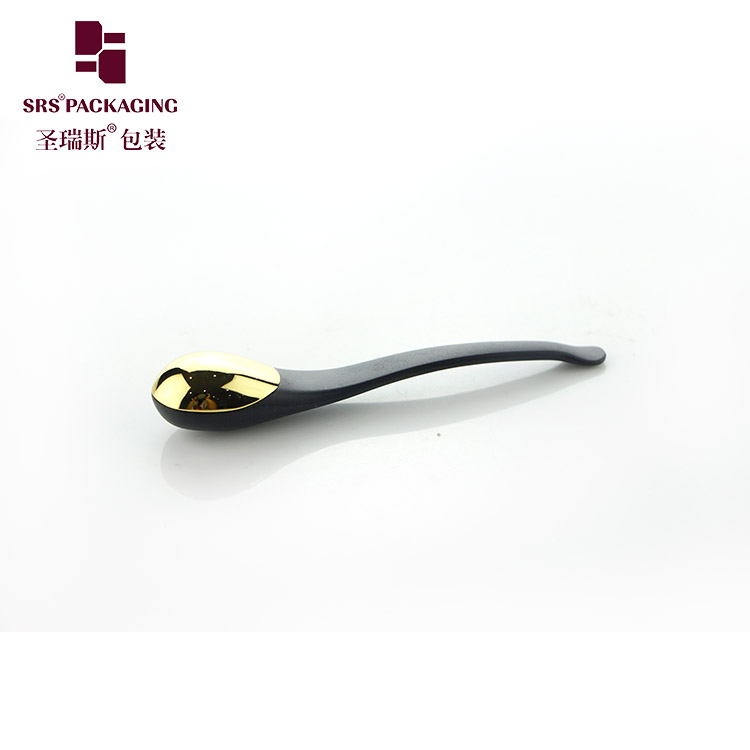 Black Cosmetic Metal Spatula Zinc alloy Luxury OEM mini makeup facial message tool