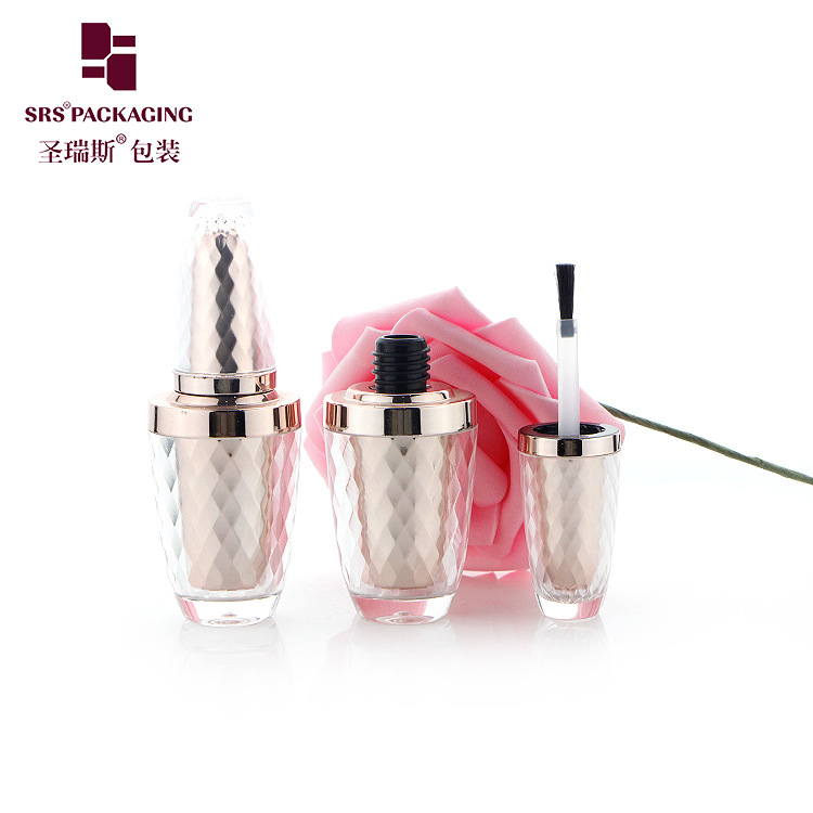 NP003 High Quality Unique Shape 8ML Empty Acrylic Liquid Nail Polish Bottles
