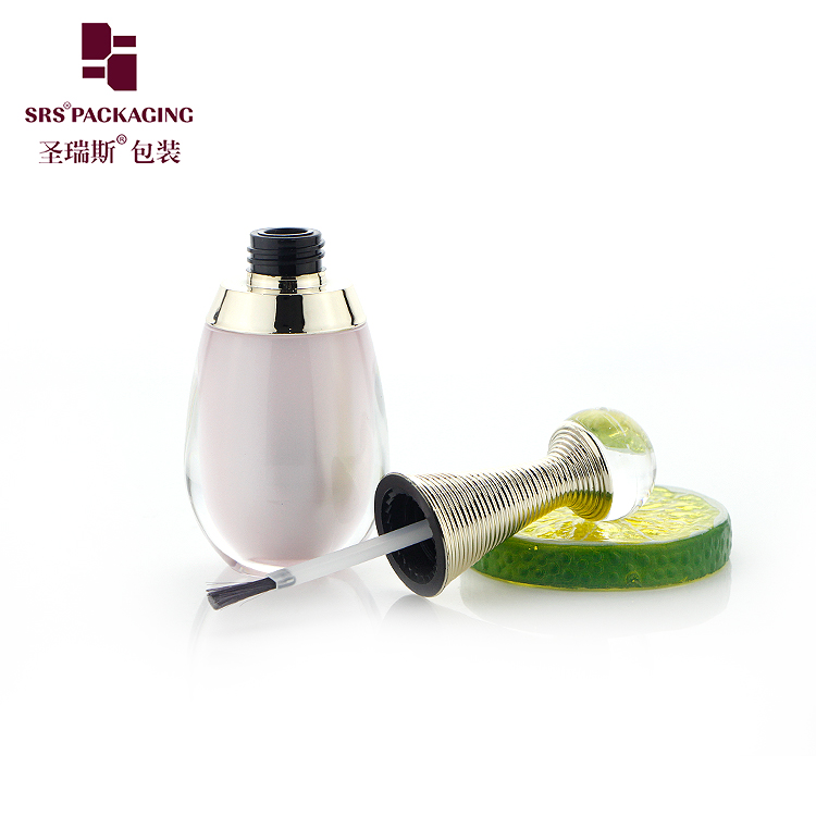 NP006 Acrylic plastic double wall 8ml empty bottle for nail polish