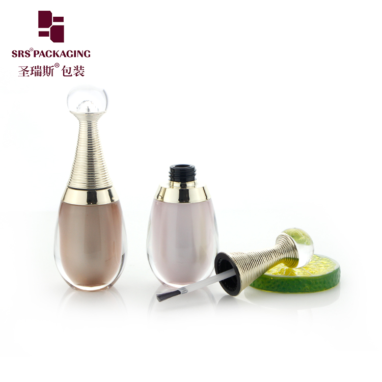 NP006 Acrylic plastic double wall 8ml empty bottle for nail polish