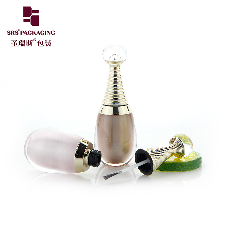 NP006 Acrylic plastic double wall 8ml empty bottle for nail polish