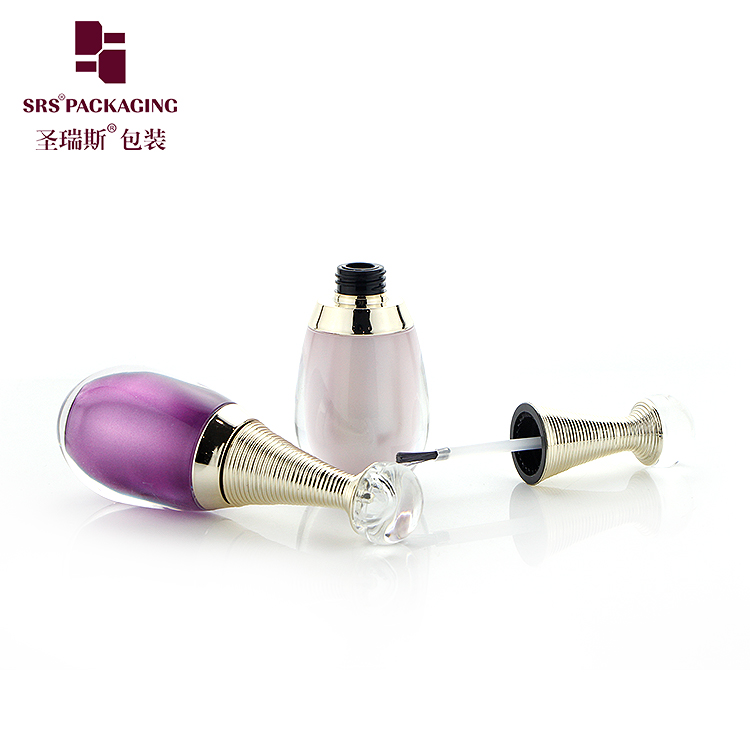 NP006 Acrylic plastic double wall 8ml empty bottle for nail polish