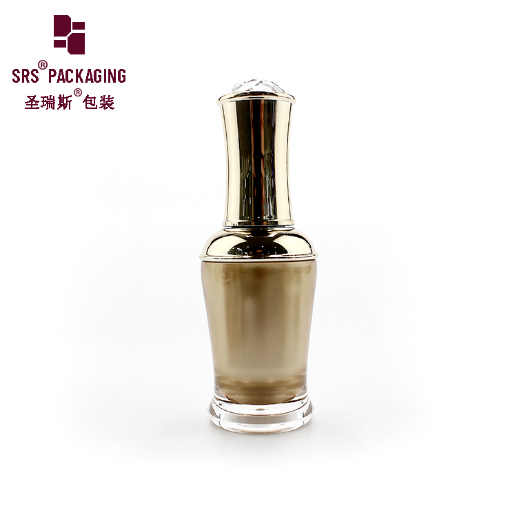 NP009 Luxury acrylic cosmetic packaging nail polish bottle plastic 8ml with brush