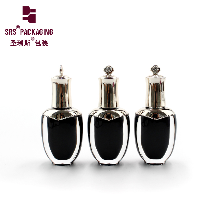 NP010 Custom black luxury cosmetic packaging empty nail bottle