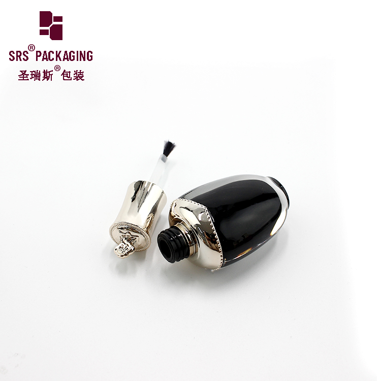 NP010 Custom black luxury cosmetic packaging empty nail bottle