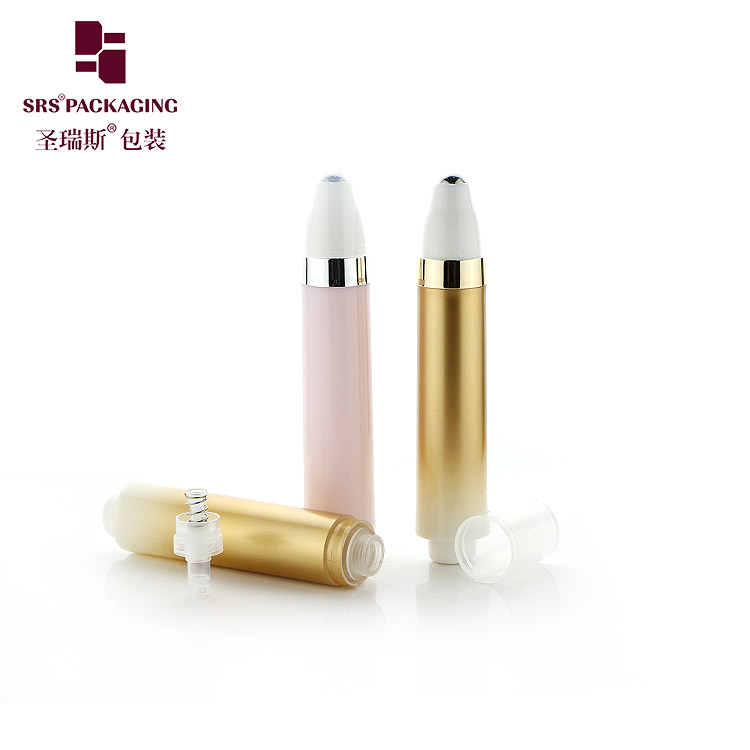 PP Recycled Empty Cosmetic Packaging Airless Massage Applicator 10ml Roll On Bottle