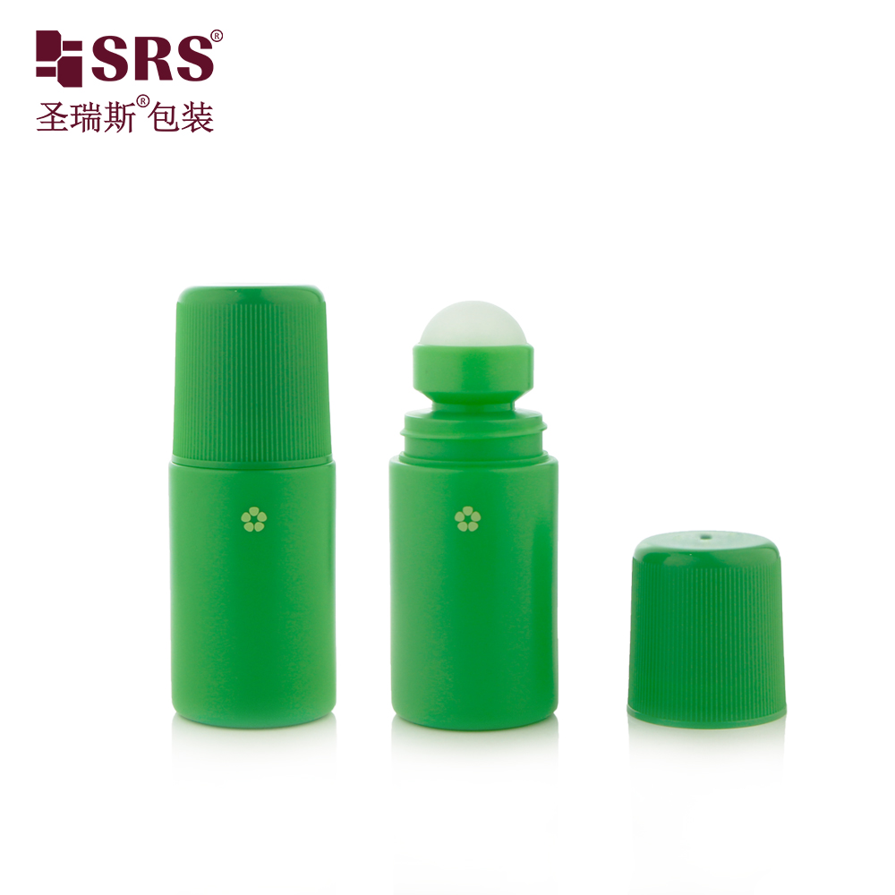 High Quality No Leakage 60ml PP Plastic Roll On Bottle Pain Relief Roller Bottle With Plastic Roller Ball