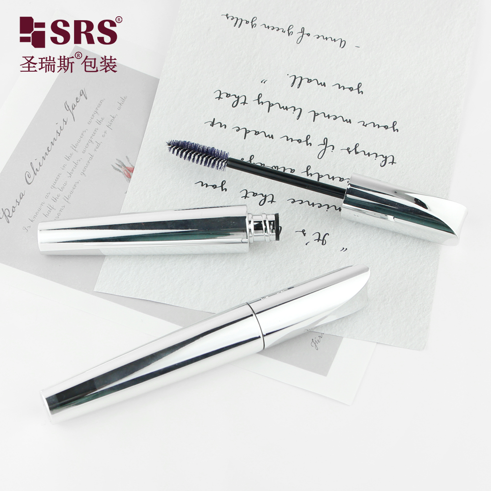 Mini Metallic Silver Shiny Eyelash Aluminium Eyeline Wind Empty Silver Mascara Tubes