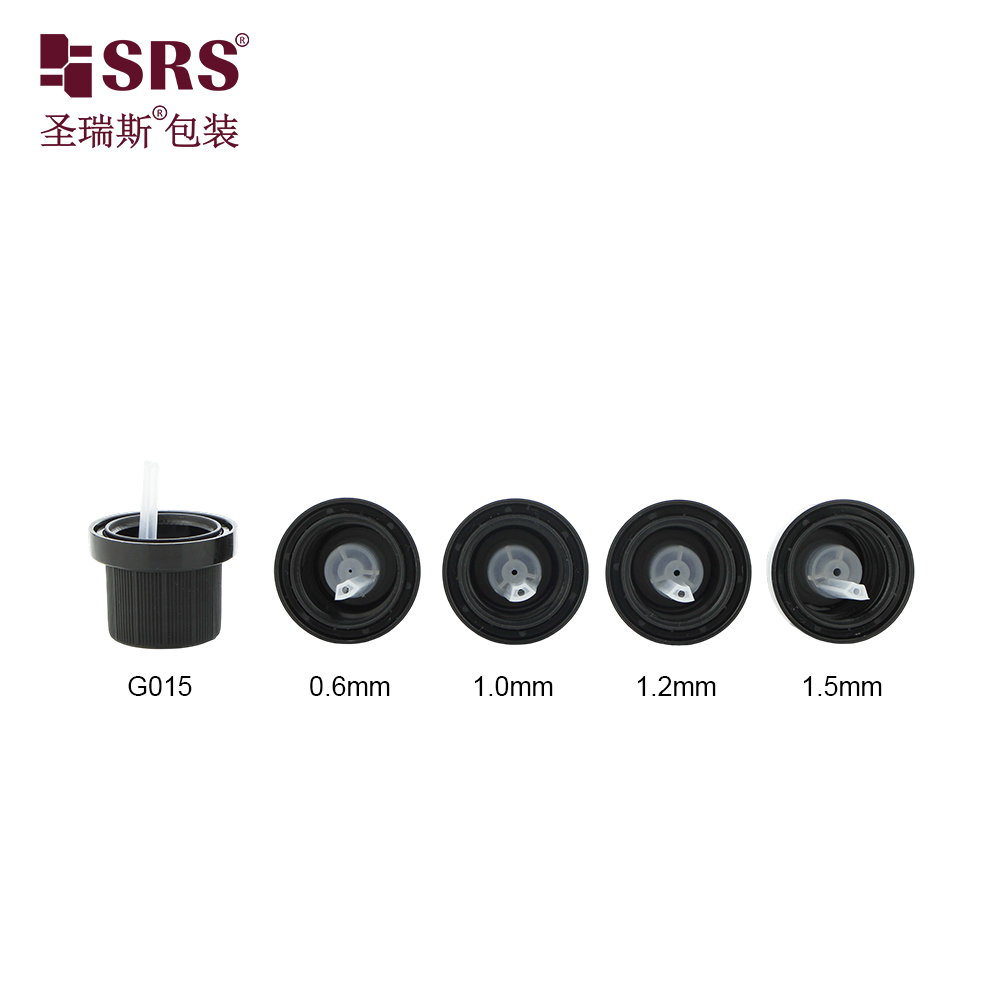 Wholesale Empty Glass Essential Oil Bottle Cap 18mm Black White Pilfer Proof Cap