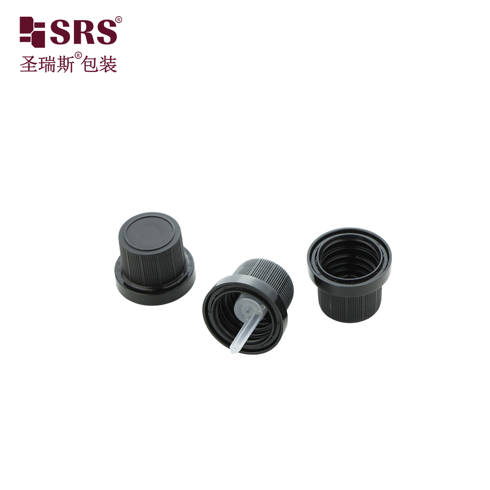 Wholesale Empty Glass Essential Oil Bottle Cap 18mm Black White Pilfer Proof Cap