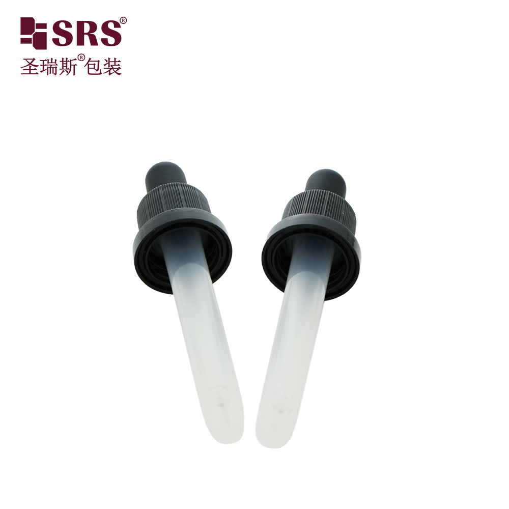 Factory New Product Custom Black Rubber Evident Temper Dropper Cap For Essential Oil 