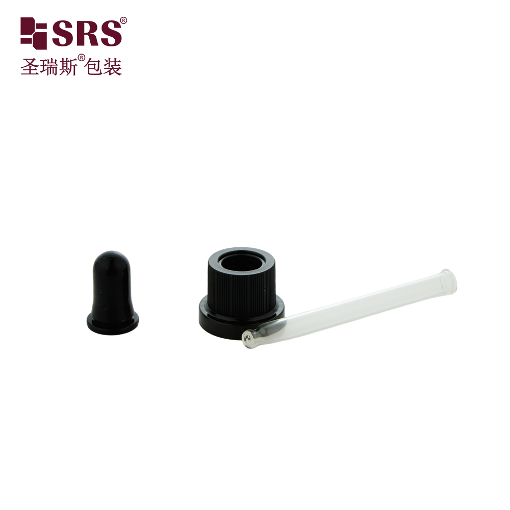 New Pipette Child Proof Cap for Frosted Amber Eye Dropper Essential Oil Serum Bottles