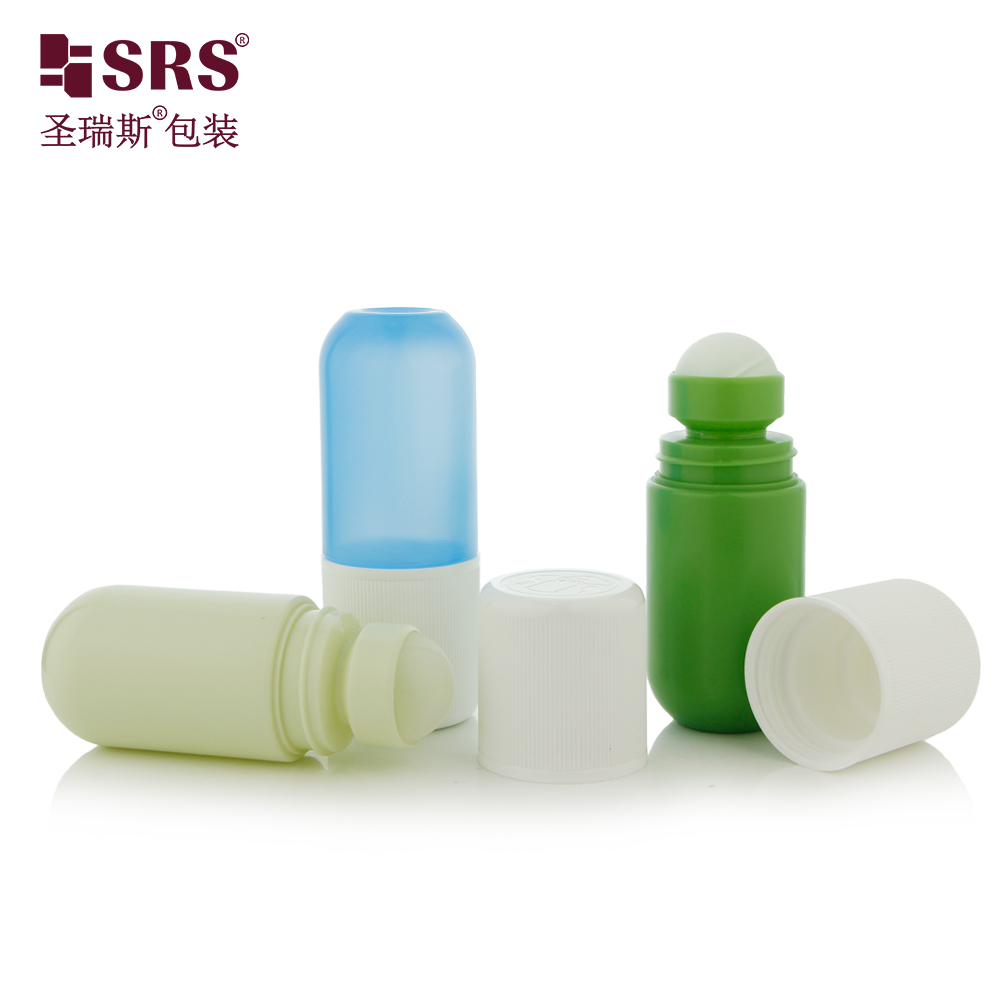 Manufacturer Custom Logo Printing PP PCR Plastic Roll On Bottle with Double Layer CRC 