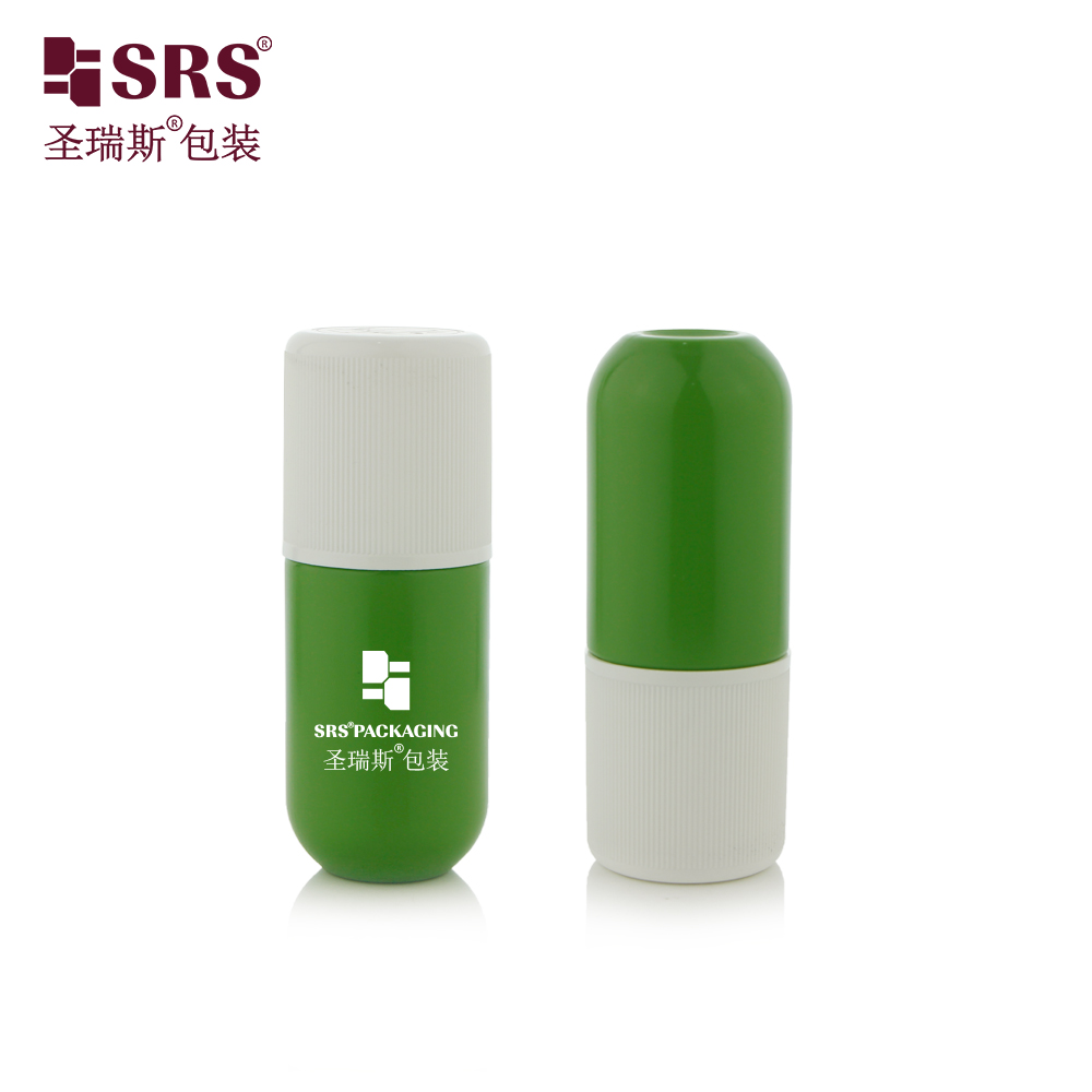 Manufacturer Custom Logo Printing PP PCR Plastic Roll On Bottle with Double Layer CRC 