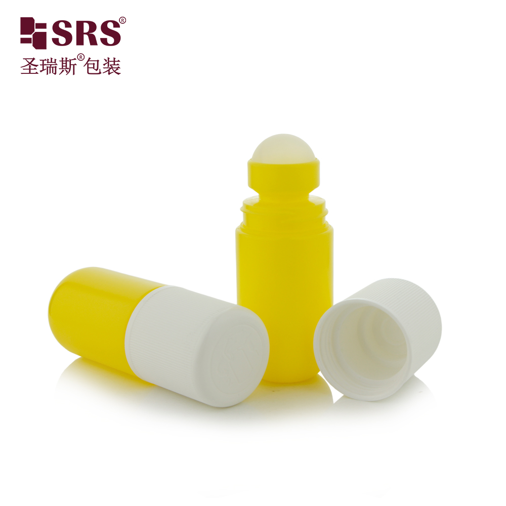 Manufacturer Custom Logo Printing PP PCR Plastic Roll On Bottle with Double Layer CRC 