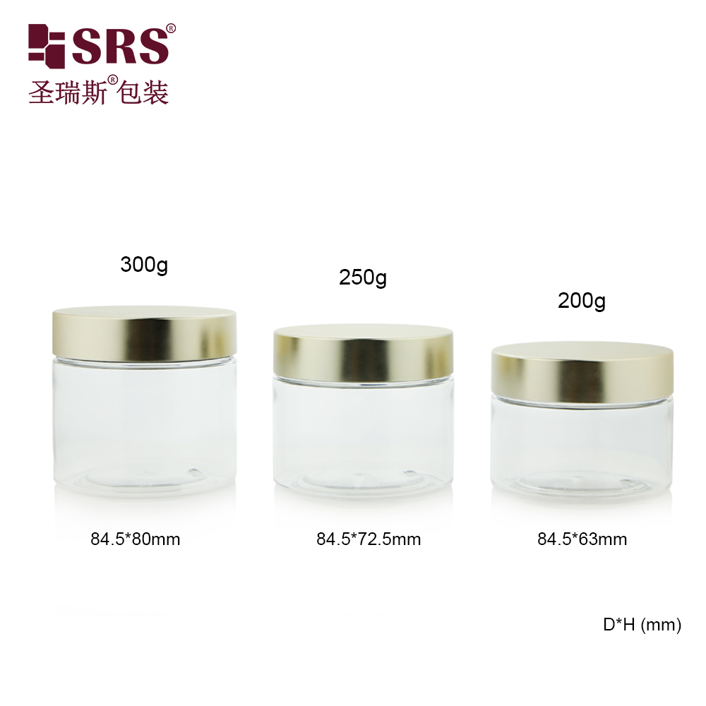 Exquisite Appearance Screw Cap Good Sealing Big Diameter Easy To Fill  Professional PET Cosmetics Jar