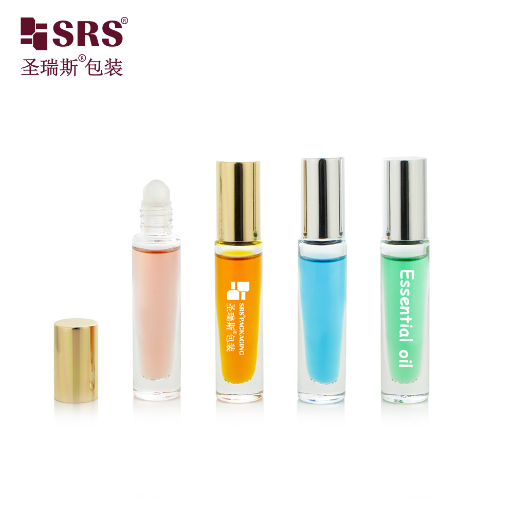 High Quality metal Roller Ball 5ml Glass Roll On Bottles for Essential Oils