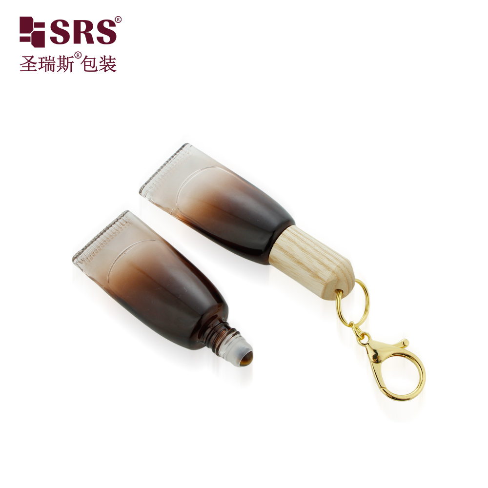 New Purple Factory Wholesale Travel Portable Empty Glass Roller Tube with Hook