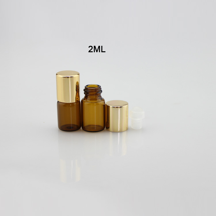 BLP-1ml 2ml small amber glass roller bottle 100pcs available