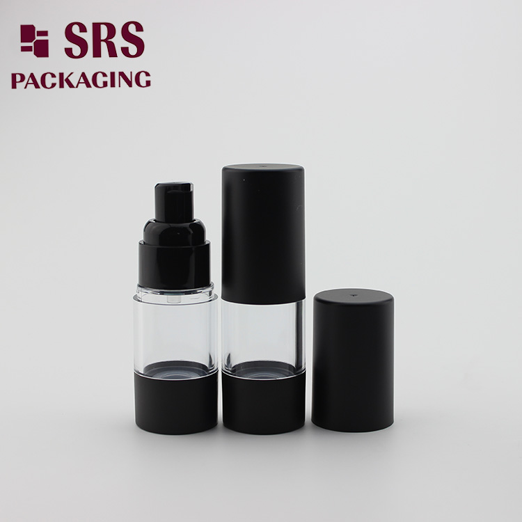 A027 AS material lotion container airless serum round bottle 