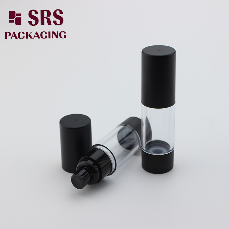 A027 AS material lotion container airless serum round bottle 