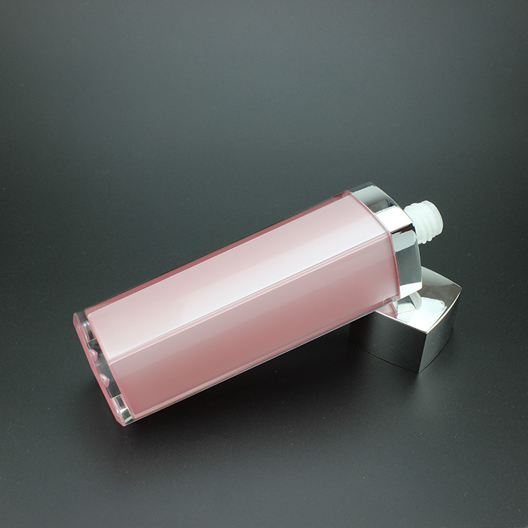 L050-120ML cosmetic empty acrylic toner square bottle no pump