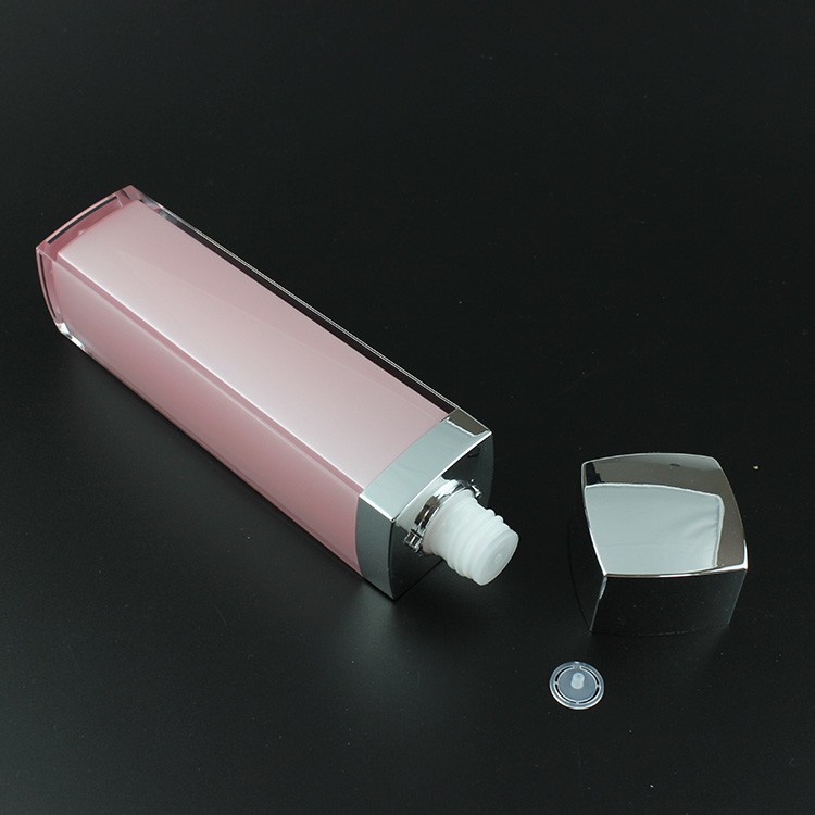 L050-120ML cosmetic empty acrylic toner square bottle no pump