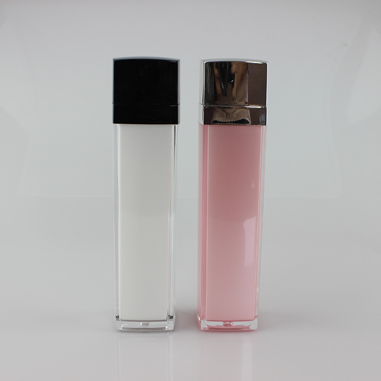 L050-120ML cosmetic empty acrylic toner square bottle no pump