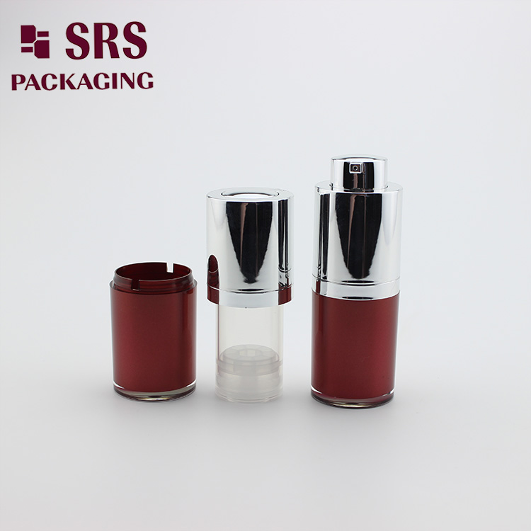 A020 empty plastic round airless twist bottle for foundation 