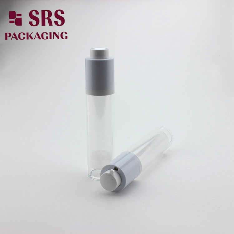 A020 empty plastic round airless twist bottle for foundation 