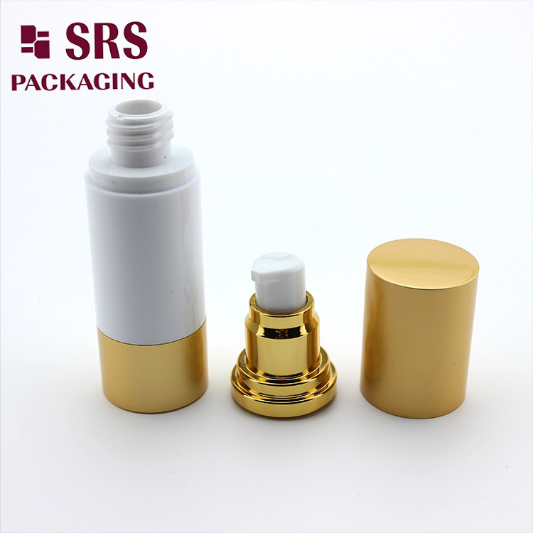 A022 empty round aluminum plastic 15ml 30ml 50ml airless bottle