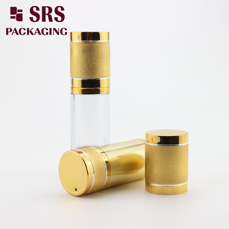 A022 empty round aluminum plastic 15ml 30ml 50ml airless bottle