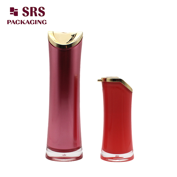 A093 acrylic round waist customized color skin care airless pump bottle