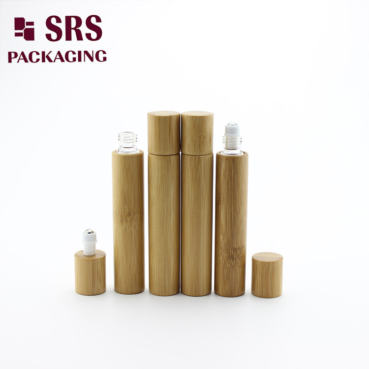 5ml 10ml 15ml bamboo glass roll-on bottle for perfume