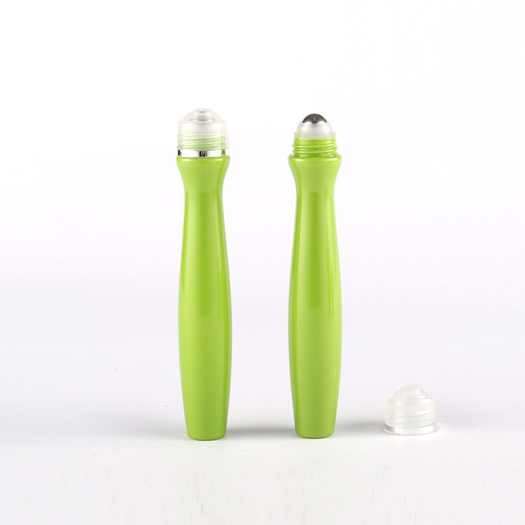 SRS8447 Popular special shape 15ml PETG roller eye gel bottle with steel ball