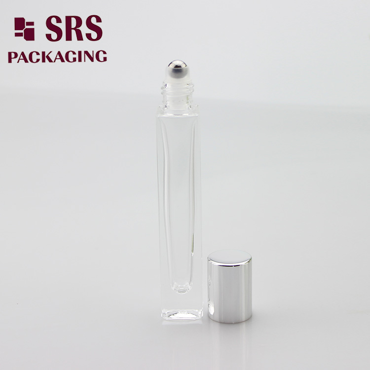 GB2-10ml thick wall square glass roller ball bottle 