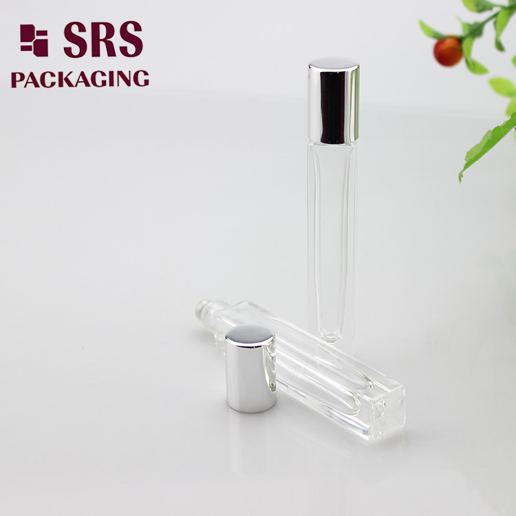 GB2-10ml thick wall square glass roller ball bottle 