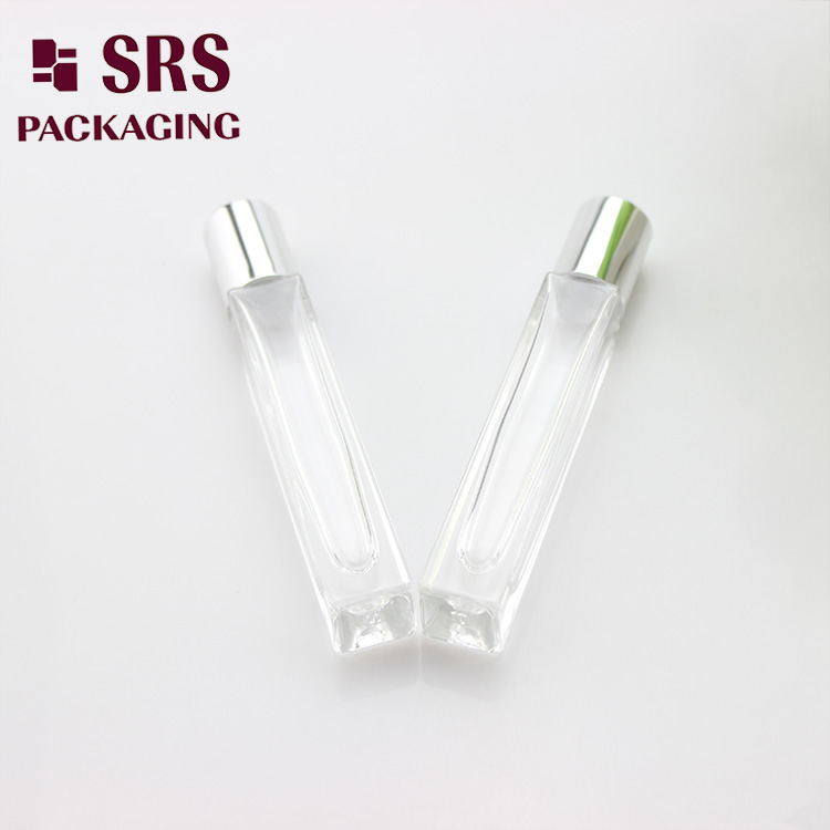 GB2-10ml thick wall square glass roller ball bottle 