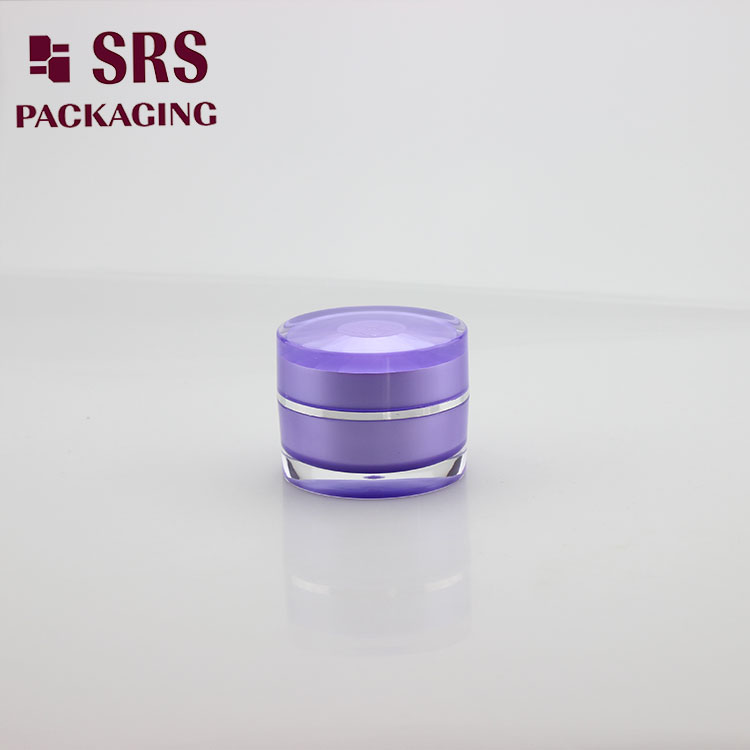 J301 round 15ml 30ml 50ml acrylic cream jar with decorative design cap