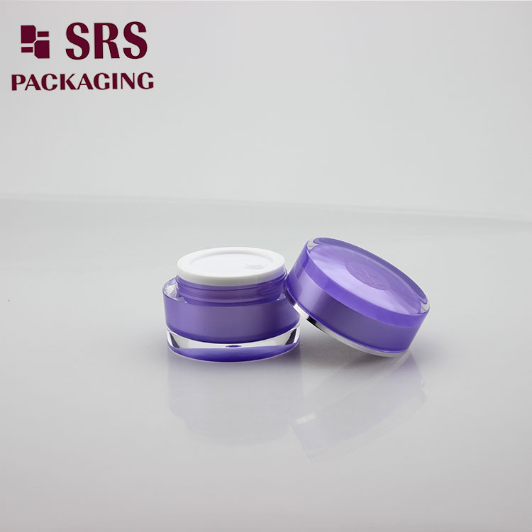 J301 round 15ml 30ml 50ml acrylic cream jar with decorative design cap