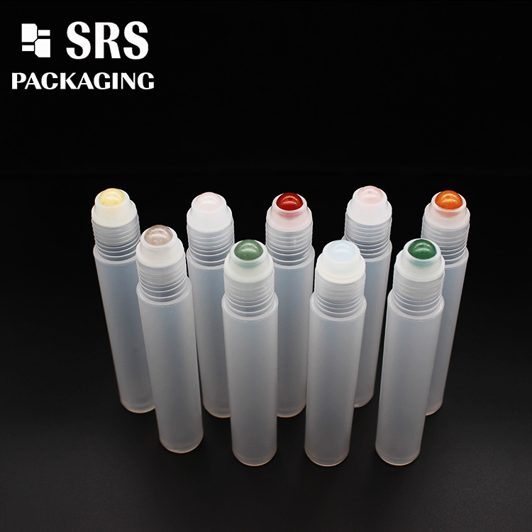 SRS PACKAGING empty 15ML plastic roll on bottle with colored ball