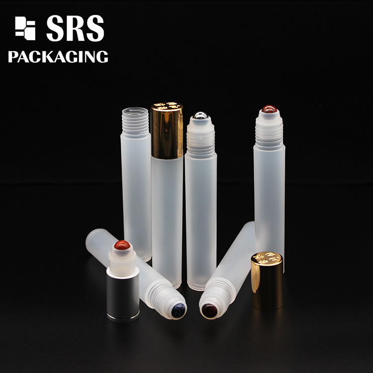 SRS PACKAGING empty 15ML plastic roll on bottle with colored ball