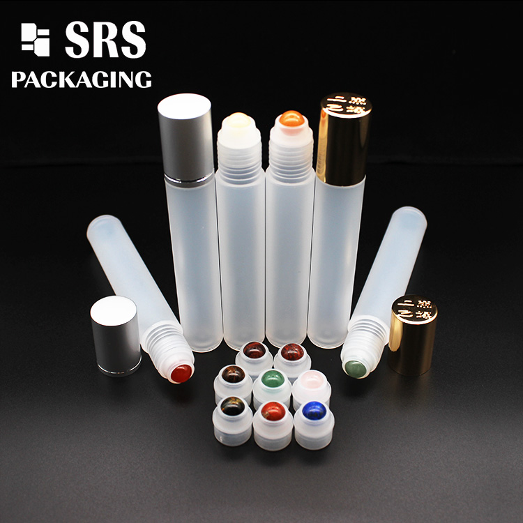 SRS PACKAGING empty 15ML plastic roll on bottle with colored ball