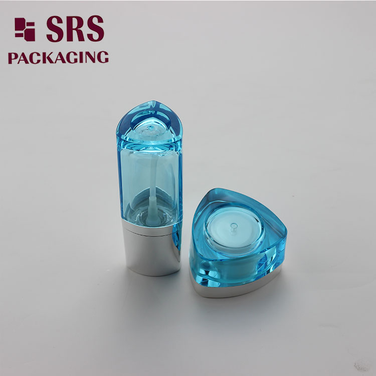 L080&J080 acrylic triangle blue 30ml beauty cream skin care packaging cosmetics