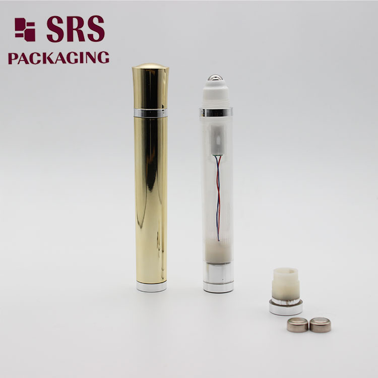 DR004 Luxury 10ml Gold Vibrating Roll on Cosmetic Bottle Massage Eye