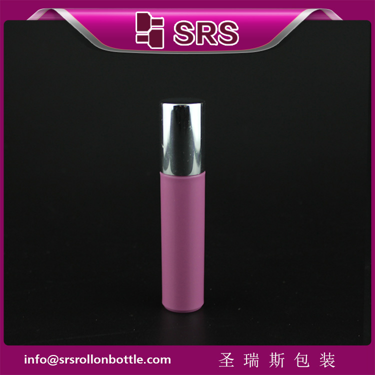 10ml rose red Color Empty Roller Ball Bottle for Lip Balm