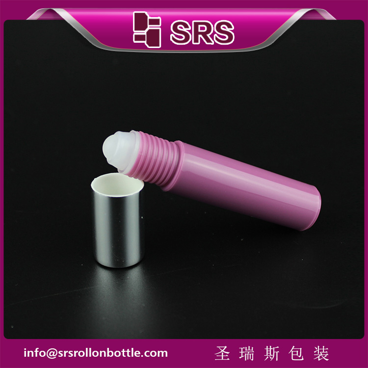 10ml rose red Color Empty Roller Ball Bottle for Lip Balm